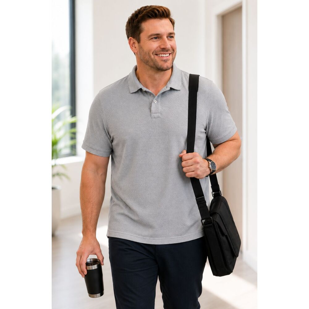 American Eagle Outfitters Gray Polo Shirt XL